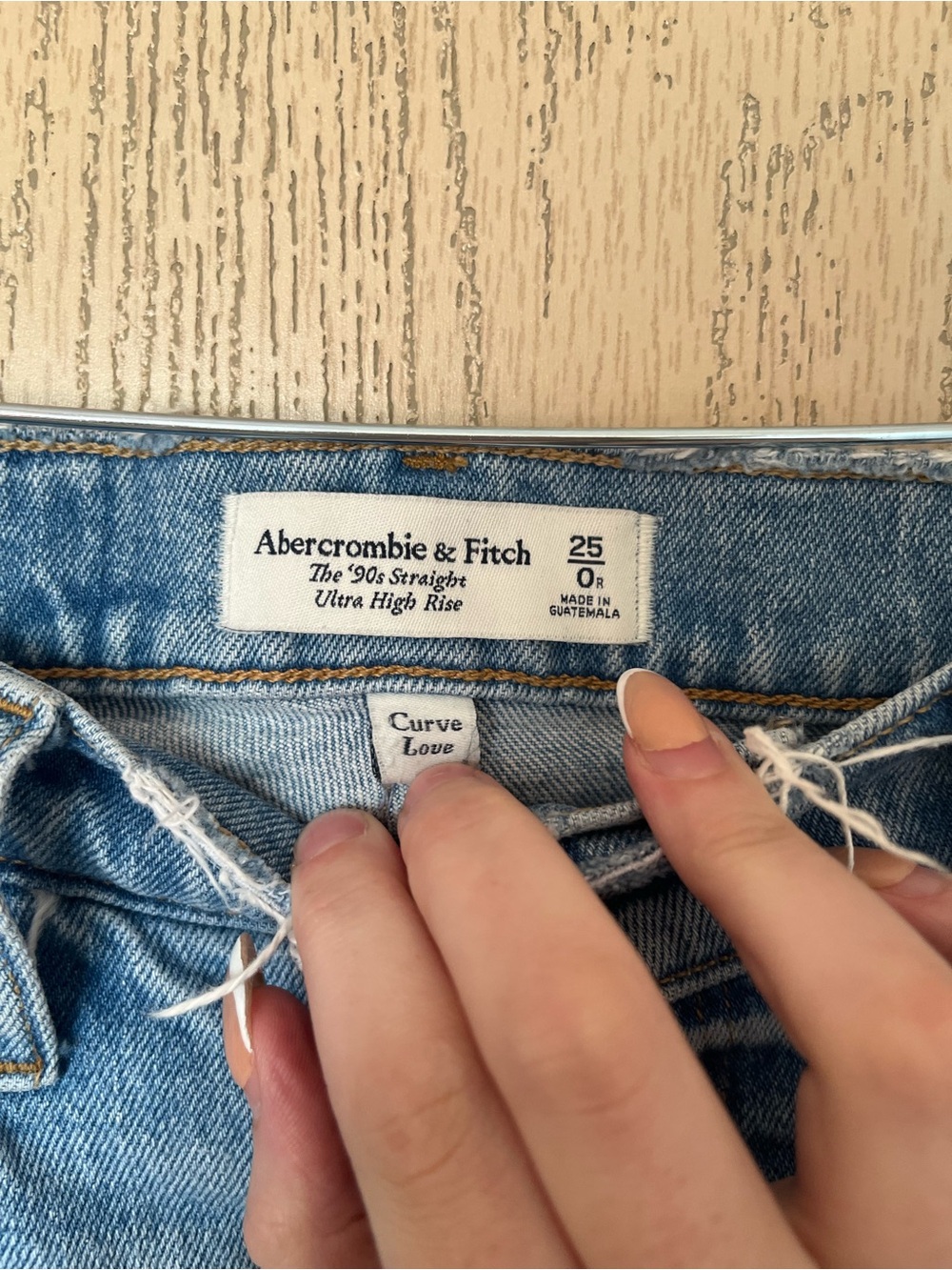 Abercrombie & Fitch Light Blue '90s Straight Ultra High Rise Jeans